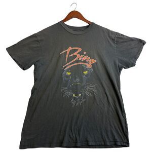 ANINE BING Bing Panther World Tour 2012 T Shirt Gray Organic Cotton Size L